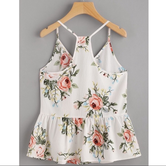 NEW Floral racerback tank - Picture 3 of 7